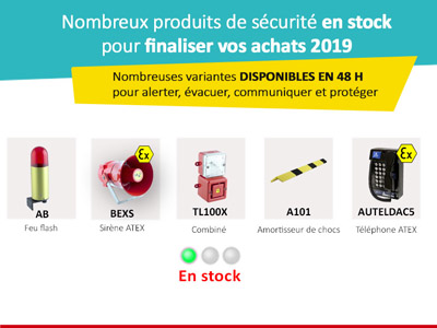 Produits de sécurité en stock