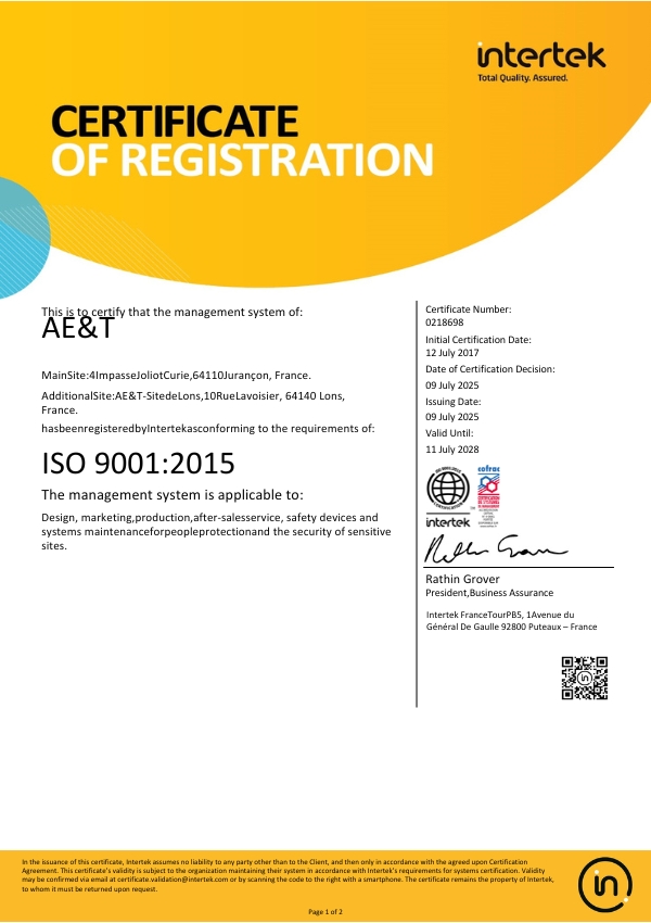 ISO 9001 certification