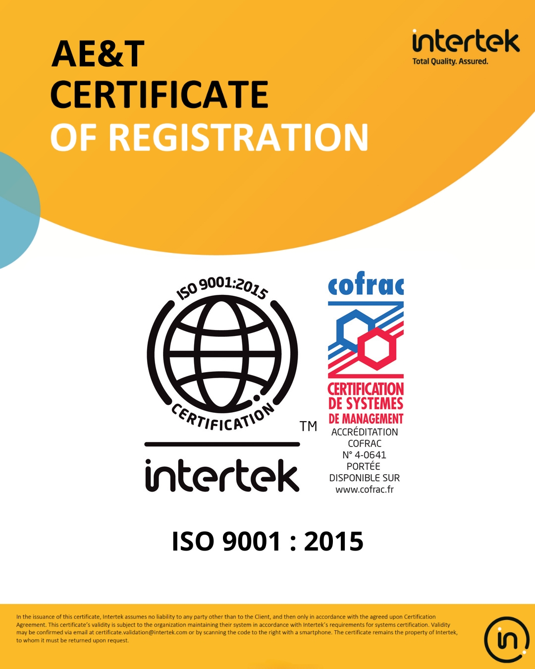 ISO 9001 certification