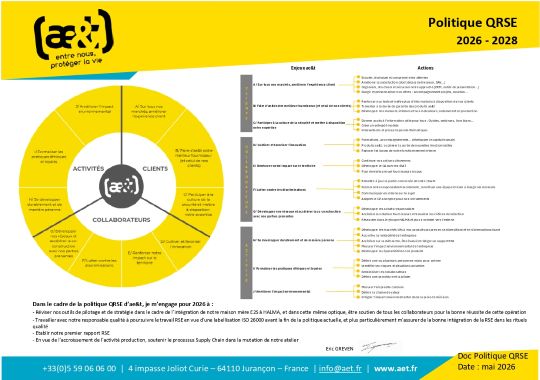 Notre Politique Qualité et RSE 2026-2028