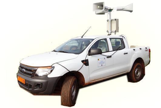 Sirènes d'alerte mobiles PPI sur un barrage au Cameroun