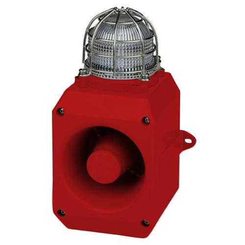 Combiné Aluminium vocal LED 110dB 10 à 30Vcc Transparent IP66 120cd