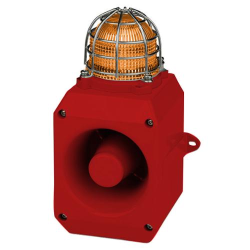 Combiné Aluminium vocal LED 110dB 10 à 30Vcc Orange IP66 120cd