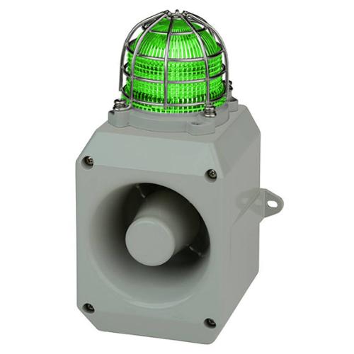Combiné Aluminium vocal flash 110dB 5J 24Vcc Vert IP66
