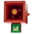 Diffuseur vocal LED 110dB 120cd 90 260Vca Vert IP66