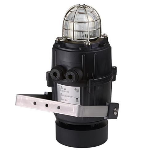 Combiné sonore et lumineux 5J 116dB RADIAL 48Vcc 146mA Transparent IP66