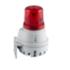 Avertisseur 100dB avec feu LED 12 à 30Vcc fixe optique Rouge  IP65
