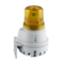 Avertisseur 100dB avec feu LED 90 - 260Vca fixe optique Jaune IP65 Avertisseur 100dB avec feu LED 90 - 260Vca fixe optique Jaune IP65