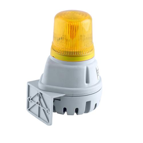 Avertisseur 100dB avec flash 1J 115Vca optique Jaune IP65