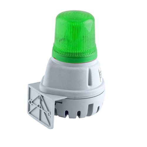 Avertisseur 100dB avec flash 1J 230Vca optique Vert IP65