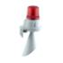 Trompe 100dB avec feu fixe LED 230Vca optique Rouge IP65