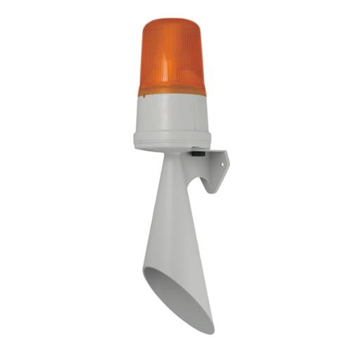 Maxi trompe 110dB avec flash 5J 115Vca Orange IP65
