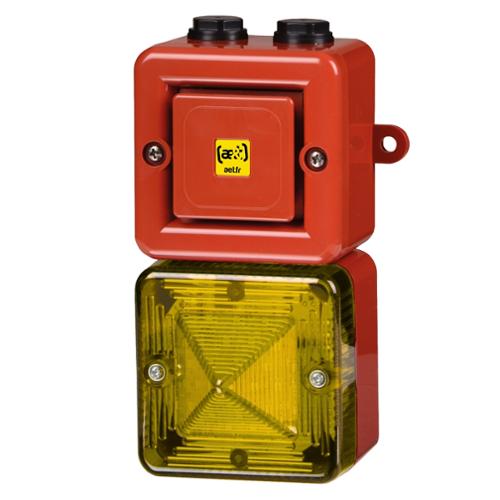 Combiné xénon 5J/100 dB 10-14 Vcc - Jaune - 10 sons