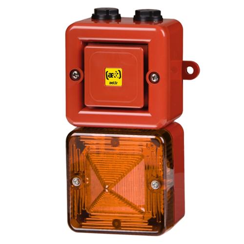 Combiné LED 100dB - 10 sons 10-14 Vcc / 20-28 Vcc - Orange