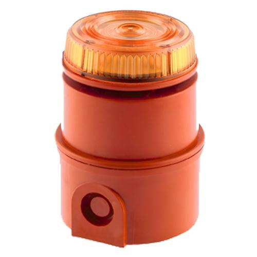 Combiné sirène LED Orang IP65 Zone0 24Vcc sécurité intrinsèque 49 sons