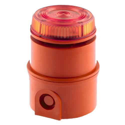 Combiné sirène LED Rouge IP65 Zone0 24Vcc sécurité intrinsèque 49 sons