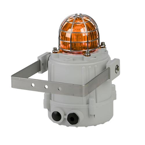 Flash 5J avec grille de protection 24Vcc optique Orange IP66/67