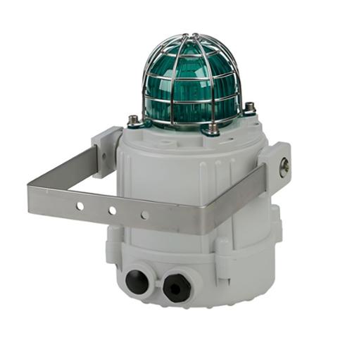 Flash 5J avec grille de protection 115Vca optique Vert IP66/67