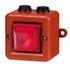Mini sirène 100dB feu LED 24Vcc optique Rouge IP66