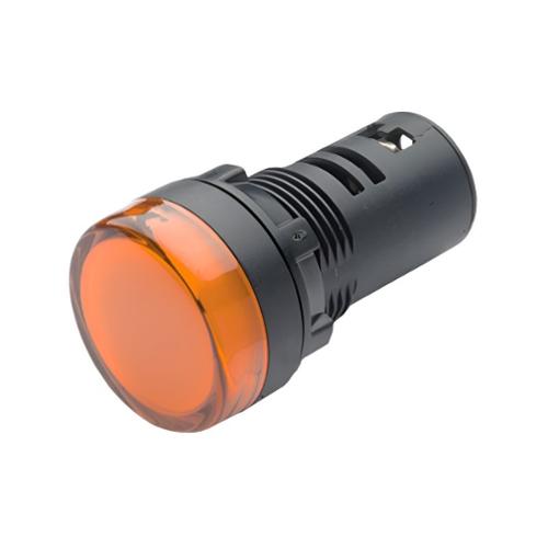 Mini voyant fixe LED encastrable 12Vcc/ca Orange IP65