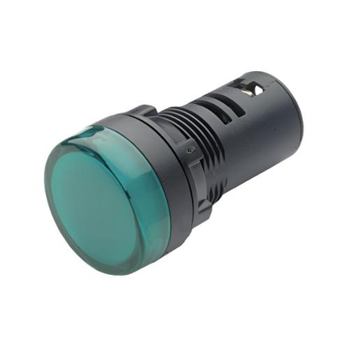 Mini voyant fixe LED encastrable 230Vca Vert IP65