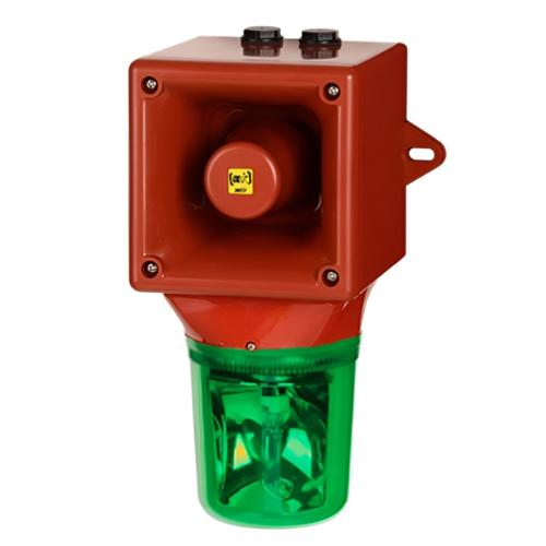 Combiné Feu tournant/120dB OPTASON® 103.5-126.5 Vca - Vert - 64 sons