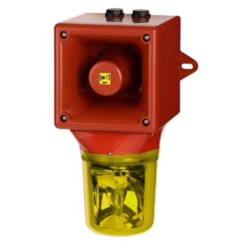 Combiné Feu tournant/120dB OPTASON® 207-253 Vca - Jaune - 64 sons