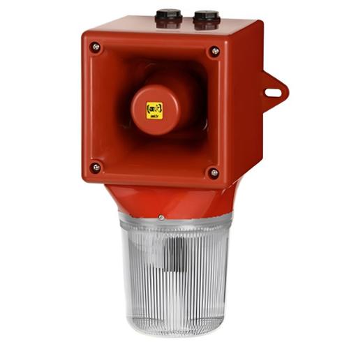 Combiné xénon 15J/124 dB OPTASON® 42-54 Vcc - Transparent - 64 sons