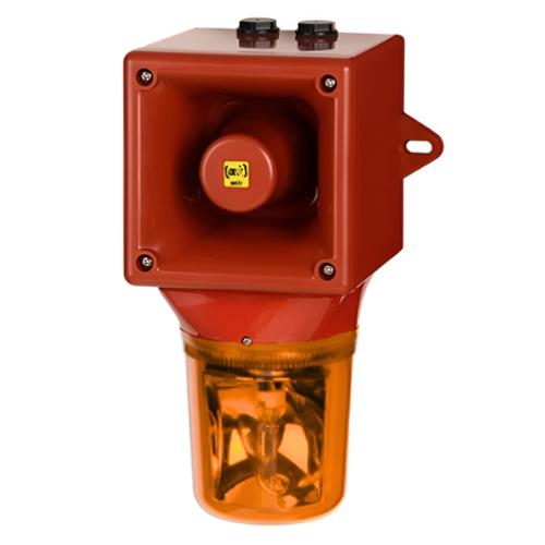 Combiné Feu tournant/124dB OPTASON® 103.5-126.5 Vca - Orange - 64 sons