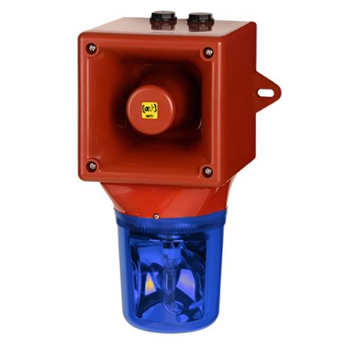 Combiné Feu tournant/124dB OPTASON® 207-253 Vca - Bleu - 64 sons