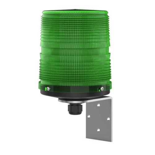 Feu flash 30J - 3 cadences 230Vca optique Vert IP55