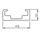 Rail Aluminium longueur 4 m pour rubans 121BP 141BPH TS3 151BBW