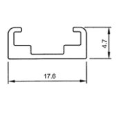Aluminium channel length 4 m