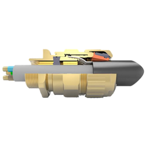 Presse étoupe ATEX câble armé IP68 M40 - 28mm à 41mm - Laiton Presse étoupe ATEX câble armé IP68 M40 - 28mm à 41mm - Laiton