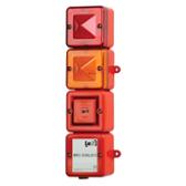 Boitier précâblé sirène et 2 feux IP66 sirène 100dB feu flash ou LED