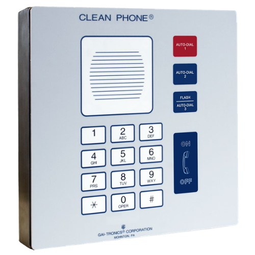Phone for VoIP white rooms IP65 wall mounting