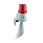 Combiné trompe 100dB feu fixe LED IP65 3 sons réglage volume