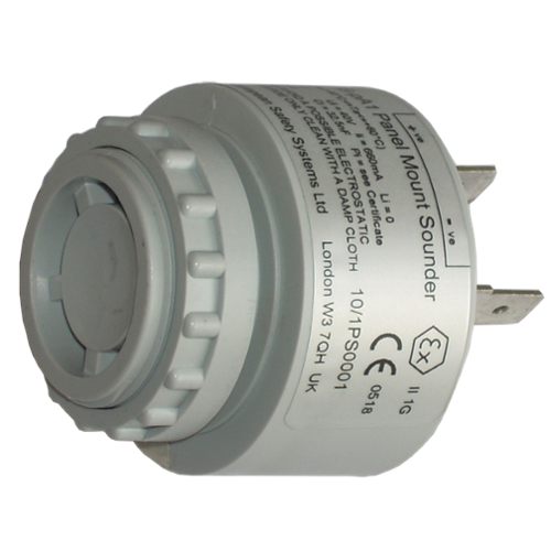 Buzzer encastrable 90dB Zone 0 24Vcc sécurité intrinsèque IP66