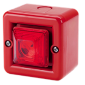 Mini combiné sirène 100 dB (A) feu LED IP66 10 sons
