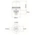 Feu LED fixe encastrable IP65 65.5xø60mm