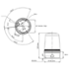 Variable rate 15J strobe light 230Vac Blue 220xø140mm IP65 Variable rate 15J strobe light 230Vac Blue 220xø140mm IP65