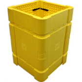 Park Sentry® shock absorber for square concrete pillars
