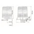 30J strobe light - 3 strobe rates 230Vac Blue lens IP55