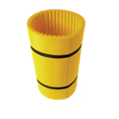 Round Park Sentry® shock absorber for round concrete pillars