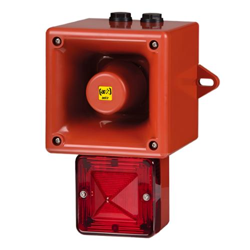 Combiné xénon 5J/113 dB TONAFLASH® 115 +/-10% Vca - Rouge - 64 sons