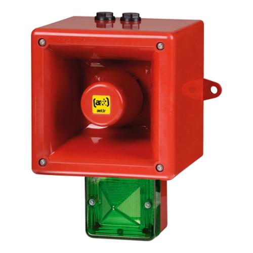 Combiné LED 120 dB TONAFLASH® 11.5-14 Vcc/16-33 Vcc - Vert