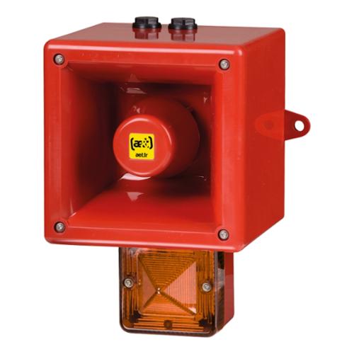Combiné LED 124 dB TONAFLASH® 48-54 Vcc - Orange - 64 sons