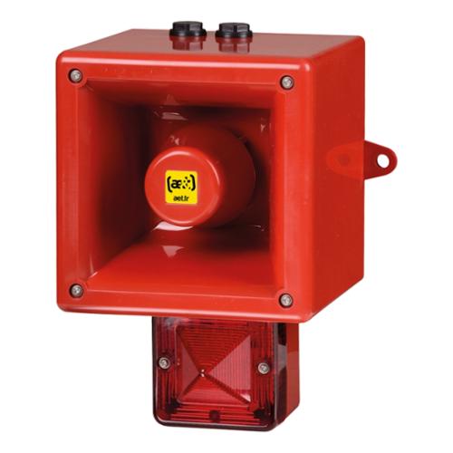 Combiné xénon 5J/124 dB TONAFLASH® 103.5-126.5 Vca - Rouge
