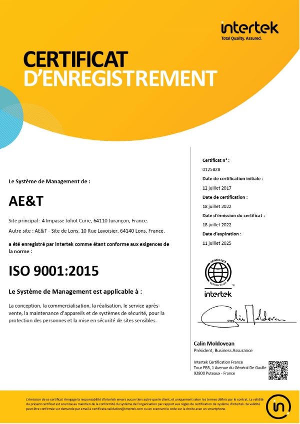ISO 9001 certification